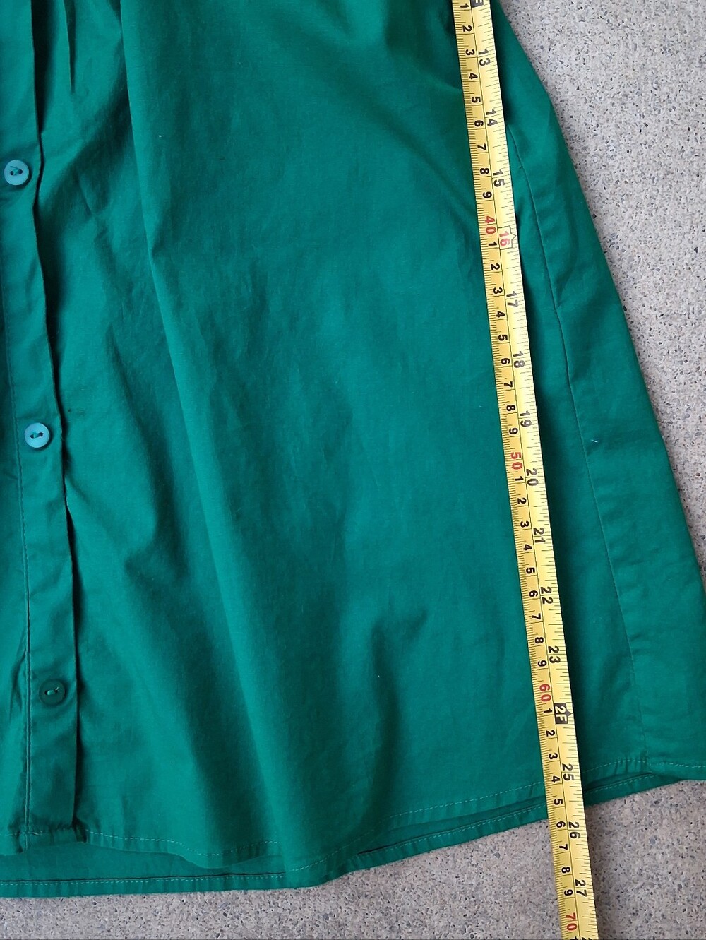 Monteau Los Angeles Green Shirt Dress Smoked Waste Midi Dress - Picture 10 of 11